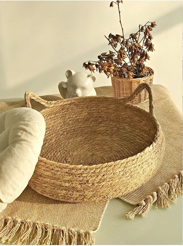 Panier en osier pour chat cosy